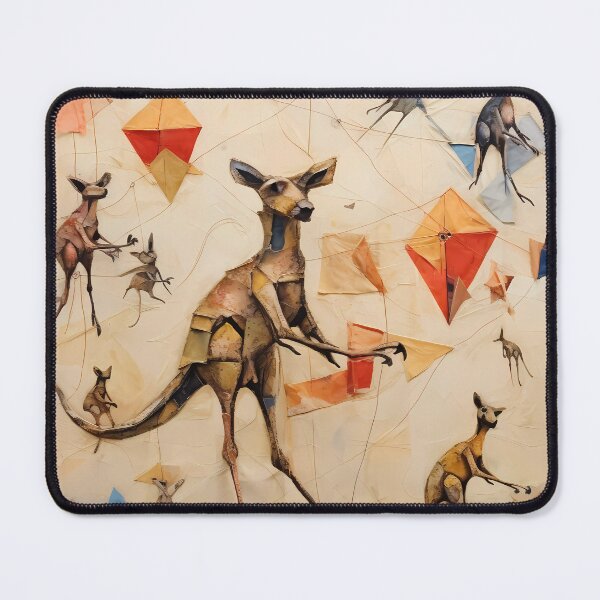 Item preview, "Kangaroos in Kinetic Flight: Kites and Kinship" designed and sold by Art-Vortex-fr.