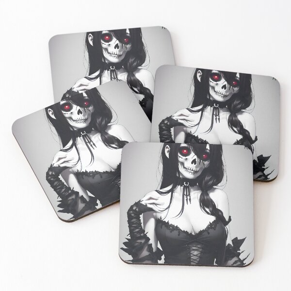 Item preview, Gothic Death's Embrace - Pale Woman with Red Eyes and Crows designed and sold by DarkCaldera.
