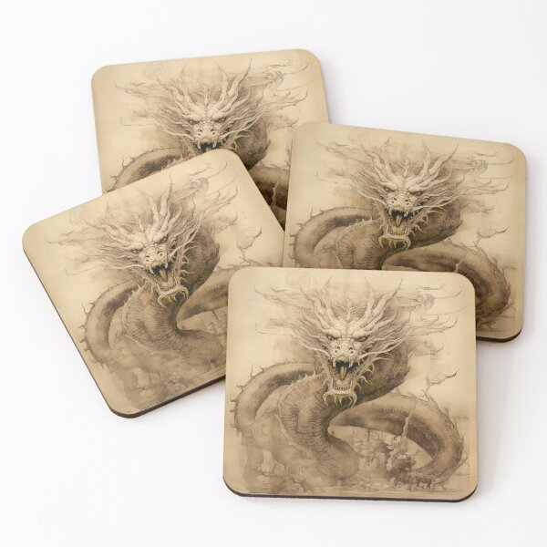 Item preview, Old Ancient Drawings of Dragons  designed and sold by BrandonArtWorld.