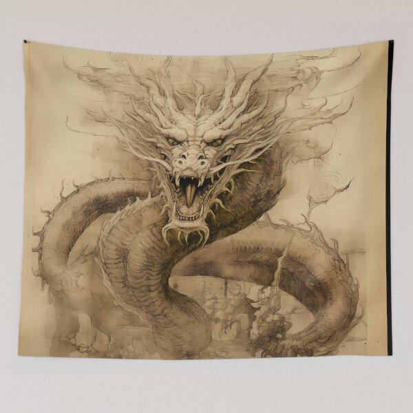 Item preview, Old Ancient Drawings of Dragons  designed and sold by BrandonArtWorld.