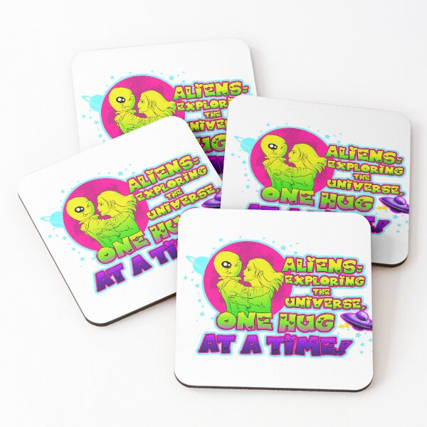 Item preview, Alien/UFO design - Aliens exploring the universe, one hug at a time!  designed and sold by obedtheartist.