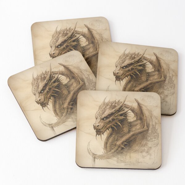 Item preview, Old Ancient Drawings of Dragons  designed and sold by BrandonArtWorld.