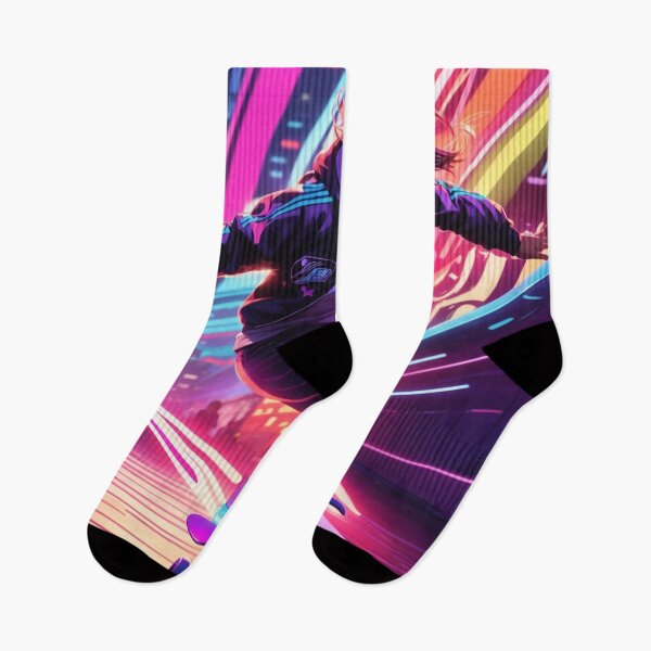 Item preview, Neon Shred - Dynamic Skater Art with Mesmerizing Lights designed and sold by sadsapiens.
