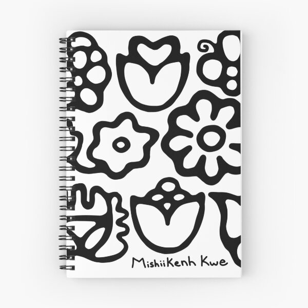 Item preview, Odawa florals in Black and White designed and sold by mishiikenhkwe.