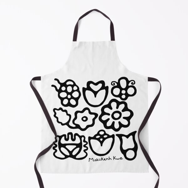 Item preview, Odawa florals in Black and White designed and sold by mishiikenhkwe.