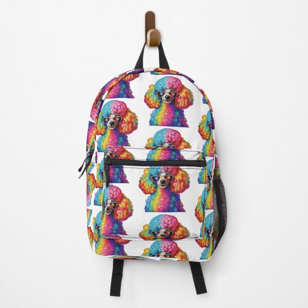 Item preview, Rainbow Colored Poodle with Sunglasses designed and sold by Fragile Prints.