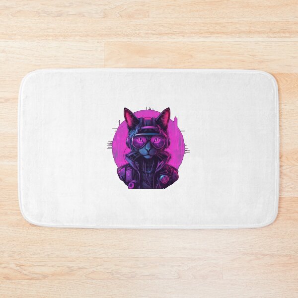 Item preview, Neon Cat with glasses 2 designed and sold by uglitangelo.