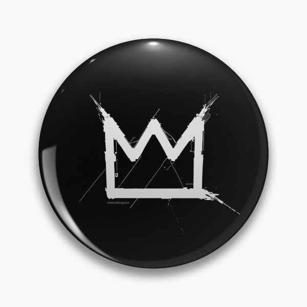 Item preview, Crown White on Black designed and sold by Street Art Belgrade.