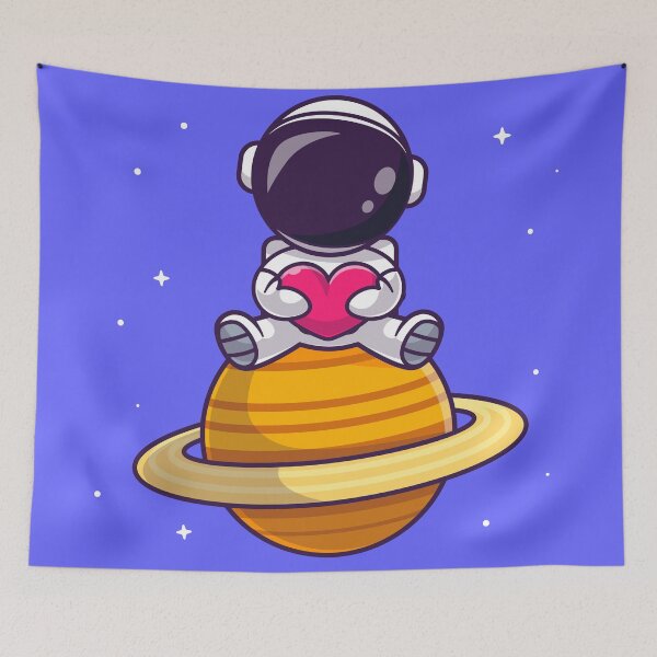 Item preview, Love Among the Stars: Cute Astronaut on a Planet designed and sold by hjian8219.