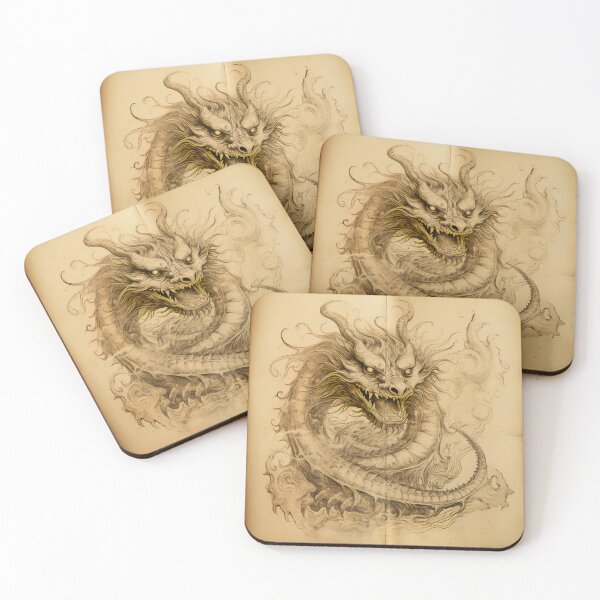 Item preview, Old Ancient Drawings of Dragons  designed and sold by BrandonArtWorld.