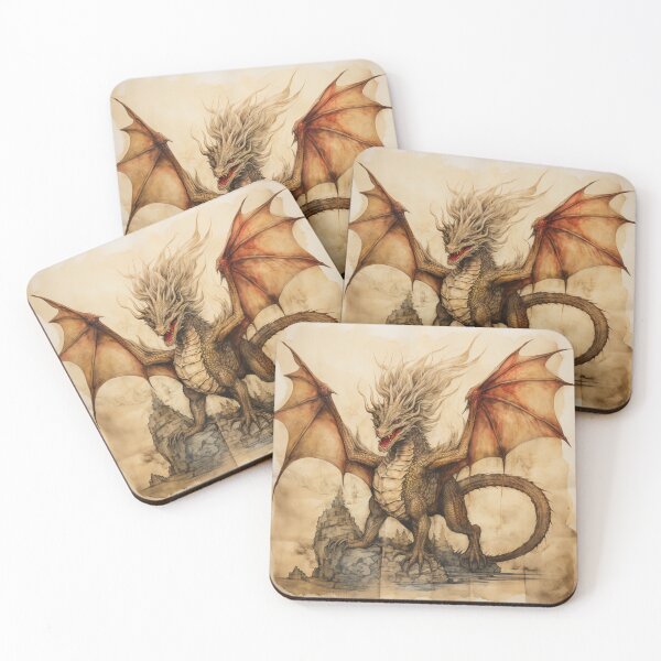 Item preview, Old Ancient Drawings of Dragons  designed and sold by BrandonArtWorld.