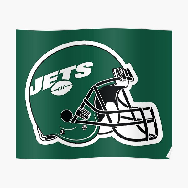 New York Jets Sports Poster, New York JETS Artwork, Jets in front of N –  McQDesign