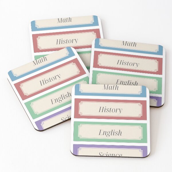 Item preview, School Subject Labels  designed and sold by setofeights.