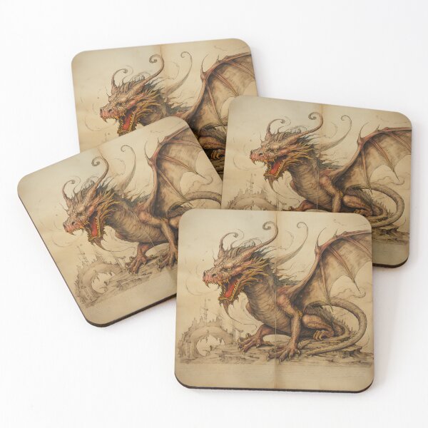 Item preview, Old Ancient Drawings of Dragons  designed and sold by BrandonArtWorld.