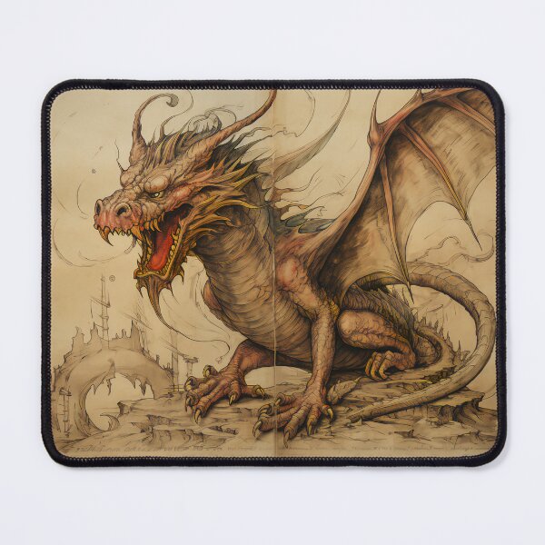 Item preview, Old Ancient Drawings of Dragons  designed and sold by BrandonArtWorld.