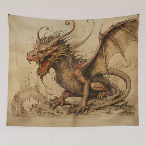 Item preview, Old Ancient Drawings of Dragons  designed and sold by BrandonArtWorld.
