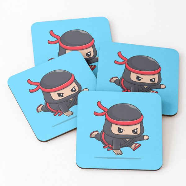 Item preview, "Festive Ninja Leaps: Cute Jumping Ninja Cartoon" designed and sold by hjian8219.