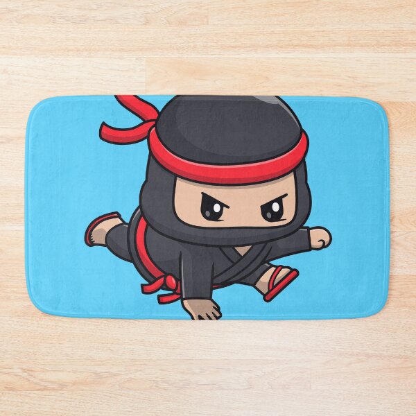 Item preview, "Festive Ninja Leaps: Cute Jumping Ninja Cartoon" designed and sold by hjian8219.