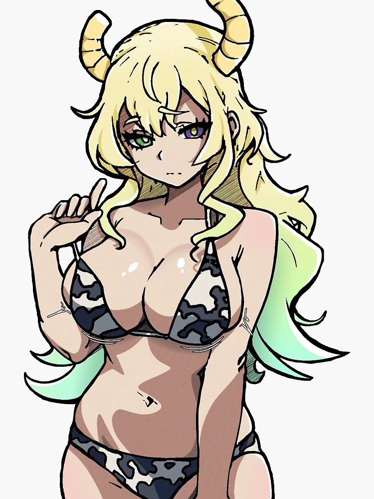 Lucoa in a Cow Print Bikini Miss Kobayashi s Dragon Maid