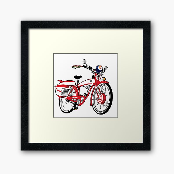Peewee Herman bike Framed Art Print