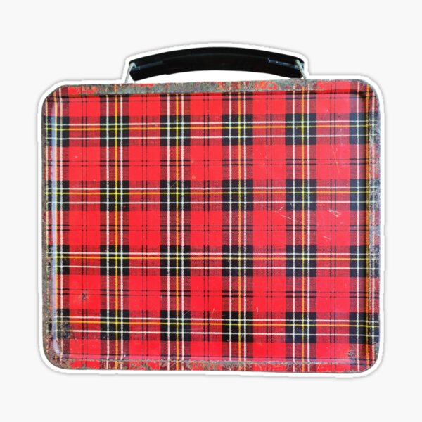 Green White Gingham Plaid Checkered Pattern Metal Lunch Box