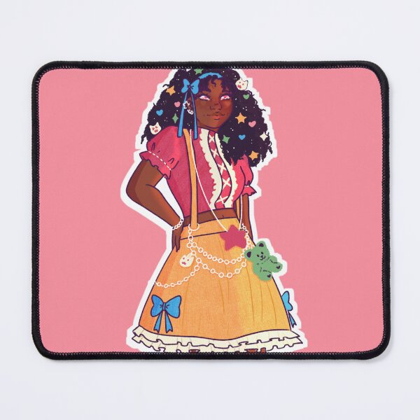 Item preview, Soft harajuku decora kei style Black Girl designed and sold by LemonyBunny12.