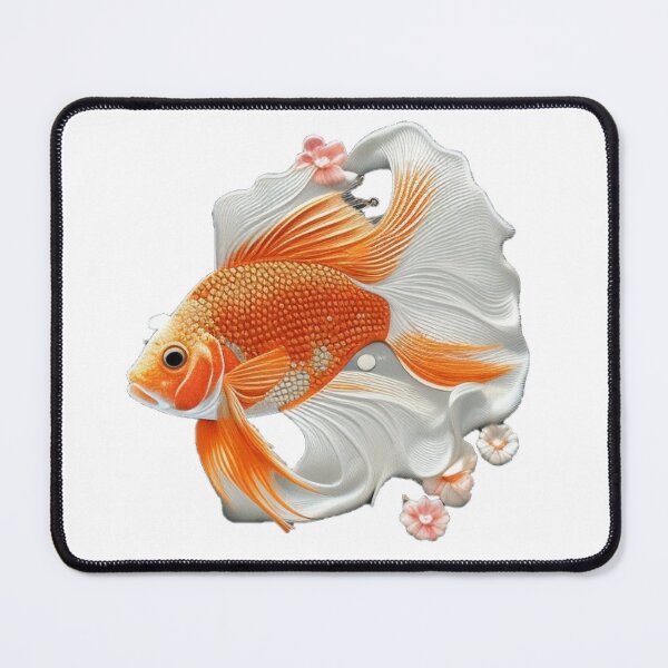 Item preview, Japanese embroidery style goldfish designed and sold by Ramen-Tees.
