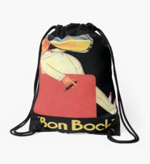 Vintage Beer Poster Drawstring Bag