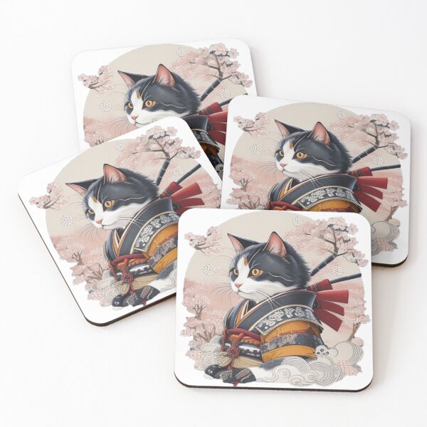 Item preview, Samurai cat (The cool) designed and sold by Ramen-Tees.