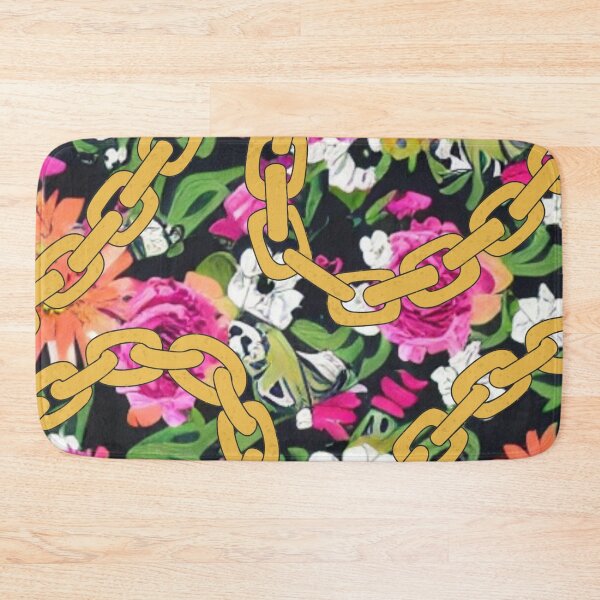 Item preview, Abstract Colorful Floral with Gold Chains designed and sold by calibrit.