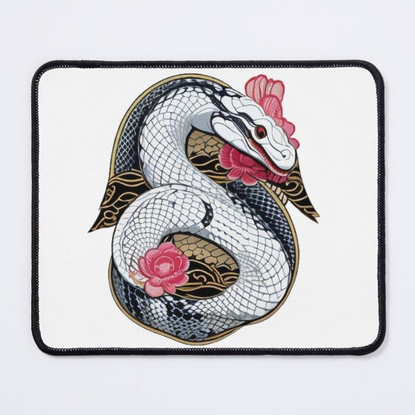 Item preview, Japanese art style White snake  designed and sold by Ramen-Tees.