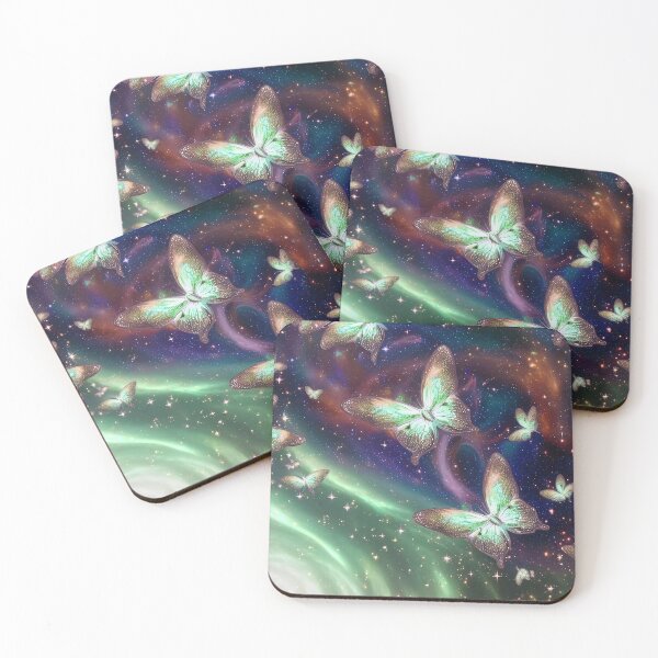 Item preview, Discover Celestial Tranquility with Our Glowing Butterfly Cosmos Tote Bag - (Green Variant 1) designed and sold by TribalNative.
