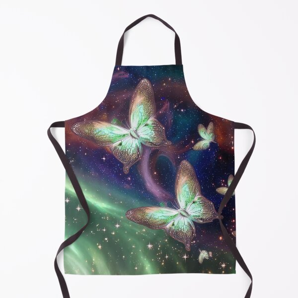 Item preview, Discover Celestial Tranquility with Our Glowing Butterfly Cosmos Tote Bag - (Green Variant 1) designed and sold by TribalNative.
