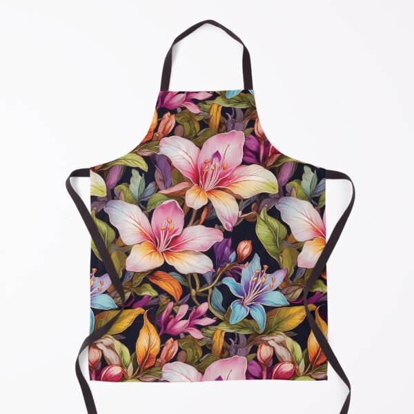 Item preview, Lilies Flower Seamless Background Pattern Watercolor Botanic Fabric Design designed and sold by TriniTeeClub.