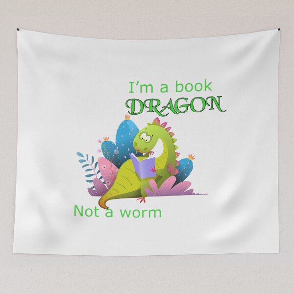 Item preview, I'm A Book Dragon Not A Worm designed and sold by CreationByLadyV.