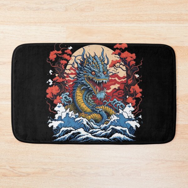 Item preview, Japanese Dragon On Ocean designed and sold by TrendyPalette.