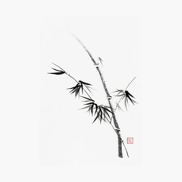 Gentle Soul Chinese japanese ink brush pen painting Photographic