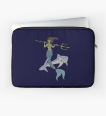 A Girl and Her Shark Laptop Sleeve