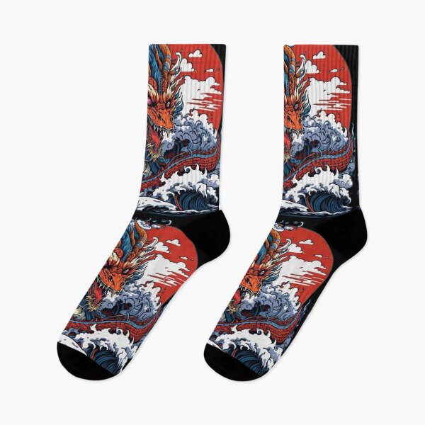 Item preview, Japanese Dragon On Ocean designed and sold by TrendyPalette.