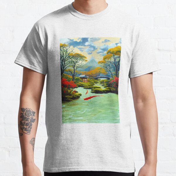 Surrealist Painting Japanese Garden Classic T-Shirt