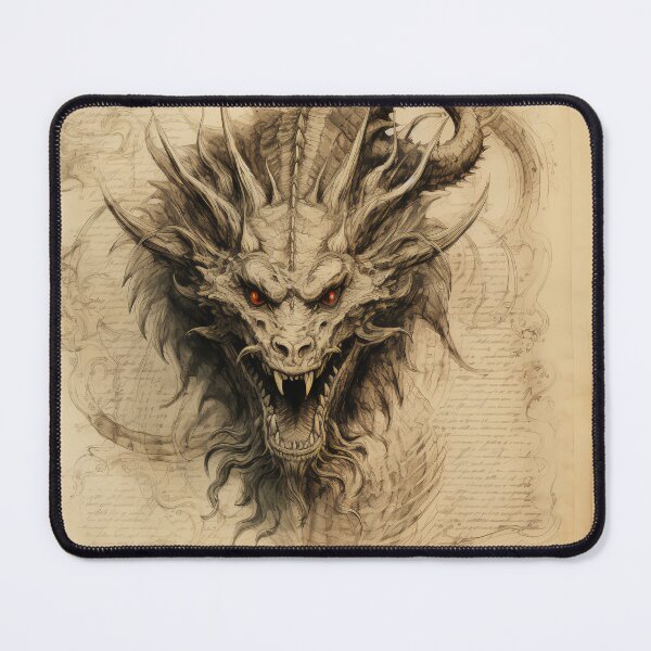 Item preview, Old Ancient Drawings of Dragons designed and sold by BrandonArtWorld.