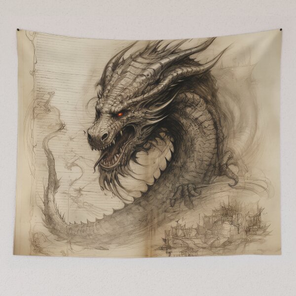 Item preview, Old Ancient Drawings of Dragons  designed and sold by BrandonArtWorld.