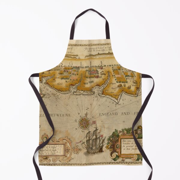 Item preview, Vintage Pictorial Map of the Isle of Wight Coastline (1588) designed and sold by BravuraMedia.