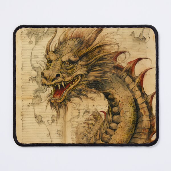 Item preview, Old Ancient Drawings of Dragons designed and sold by BrandonArtWorld.