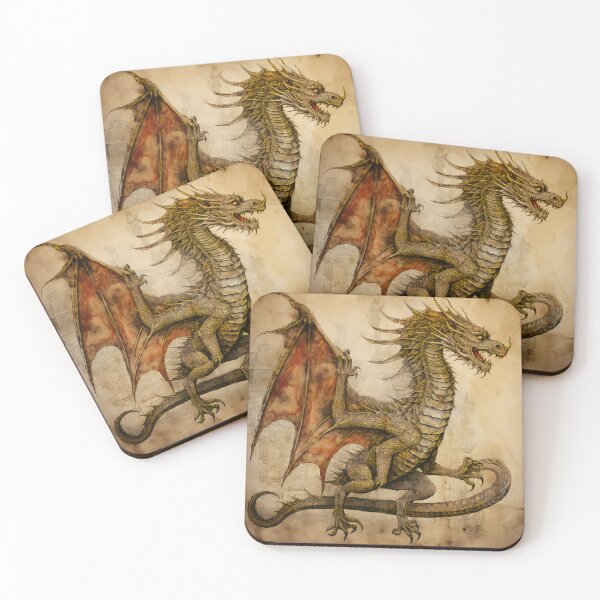 Item preview, Old Ancient Drawings of Dragons  designed and sold by BrandonArtWorld.