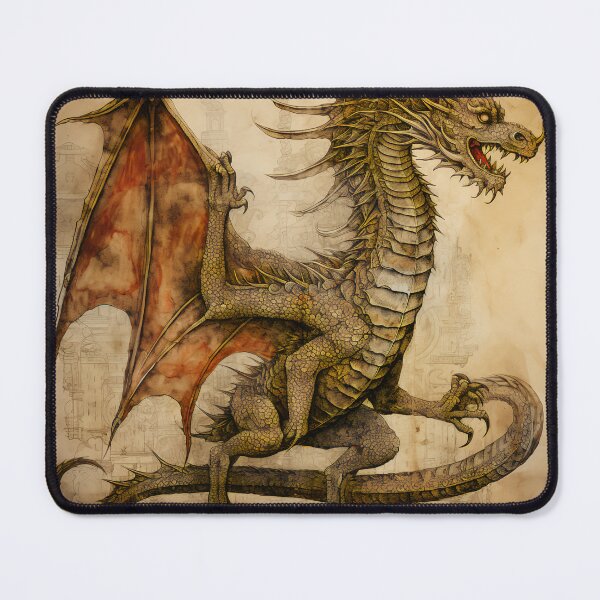 Item preview, Old Ancient Drawings of Dragons designed and sold by BrandonArtWorld.