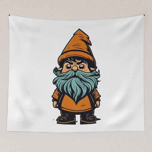 Item preview, Cute Cartoon Vintage Retro Colorful Gnome Design designed and sold by MoxieVibe.