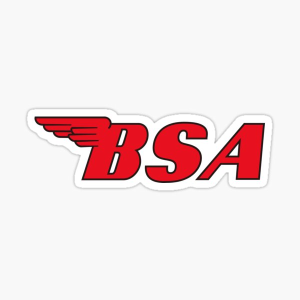 BSA script sticker vinyle laminé 
