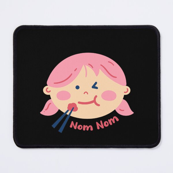 Item preview, Cute girl eating spaghetti - Nom Nom designed and sold by Basma Store.