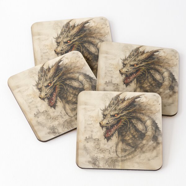 Item preview, Old Ancient Drawings of Dragons  designed and sold by BrandonArtWorld.
